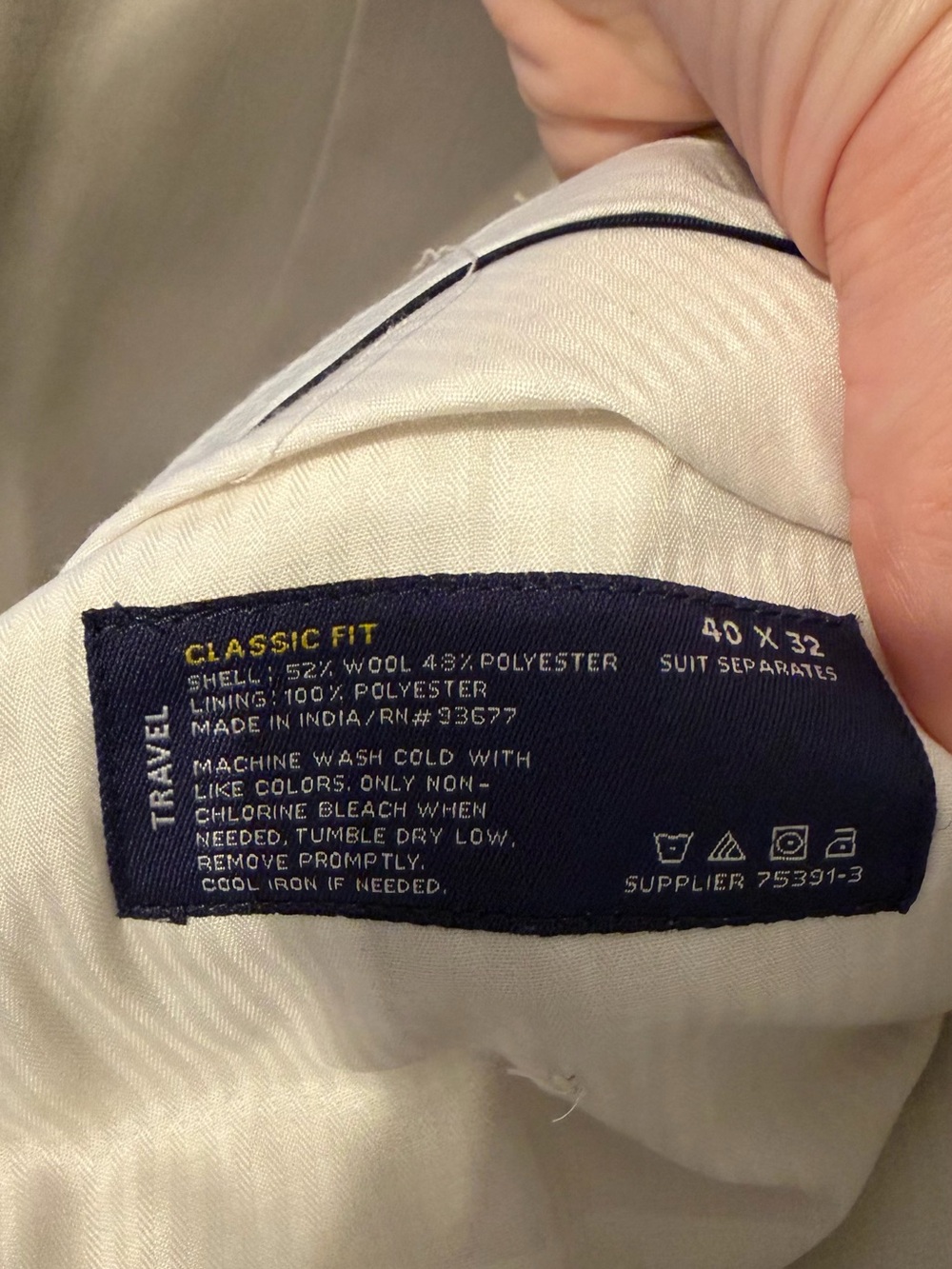 Stafford Travel Suit Separates Tan Wool Blend Suit 48R 40x32 Classic Fit - Picture 5 of 12